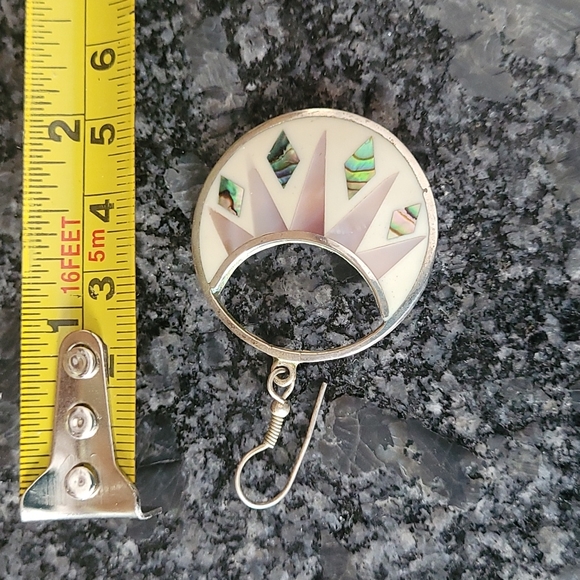 Vintage Alpaca Silver Earrings - Picture 6 of 6